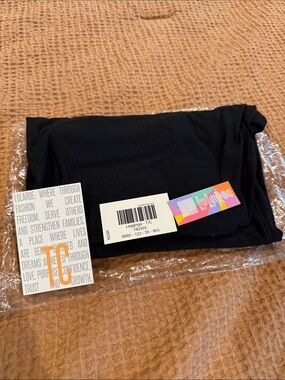Lularoe solid black noir tall and curvy TC leggings NWT